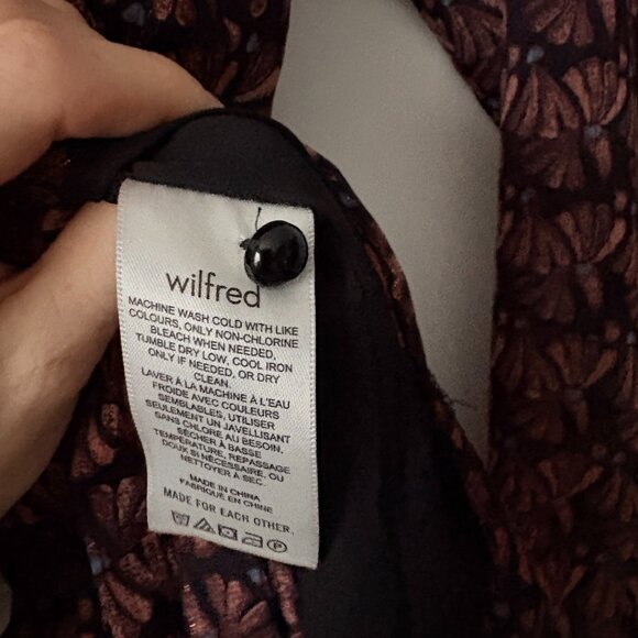 Aritiza Wilfred Louise Wrap Dress Long Sleeve Metallic Size Small - Picture 7 of 9